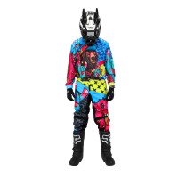 Grom Штаны кроссовые Fatbear LimeBlue в Хабаровске