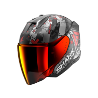Shark Шлем Skwal I3 Jet Hellcat Mat Black/Chrome/Red в Хабаровске