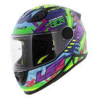 LS2 Мотошлем FF812 Kid Svent Blue Green в Хабаровске