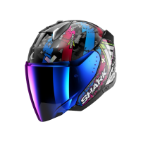 Shark Шлем Skwal I3 Jet Hellcat Black/Chrome/Blue в Хабаровске