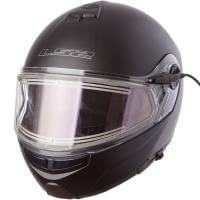 LS2 Мотошлем снегоходный FF325 Strobe Electric Snow Solid Черный Матовый в Хабаровске