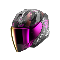 Shark Шлем Skwal I3 Jet Hellcat Mat Black/Chrome/Violet в Хабаровске