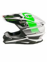 AIM Шлем кроссовый JK803 White/Green в Хабаровске