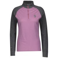 Scott Термокофта женская  Zip Defined Merino dark grey melange/cassis pink в Хабаровске