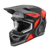 Oneal Шлем кроссовый 3Series Vision Серый/Красный в Хабаровске
