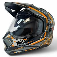 AIM Шлем кросс/эндуро JK802S Orange/Grey/Black в Хабаровске