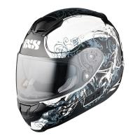 IXS Мотошлем HX 215 Curl Черный/Белый в Хабаровске