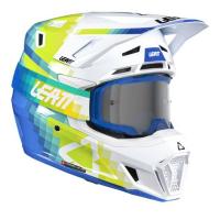 Leatt Шлем кроссовый  7.5 V26 Pixel Blue + очки Velocity 4.5 в Хабаровске