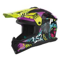 LS2 Шлем MX708 Fast II Gorilla фиолетово-желтый в Хабаровске