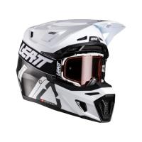 Leatt Мотошлем 9.5 Carbon-White + очки Velocity 6.5 V26 в Хабаровске