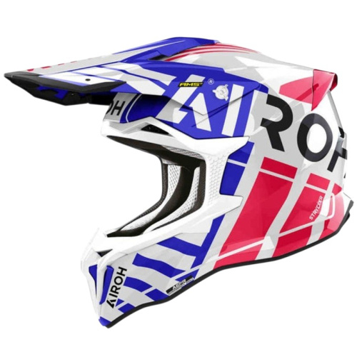 Airoh Мотошлем Strycker Brave Blue/Red Gloss в Хабаровске