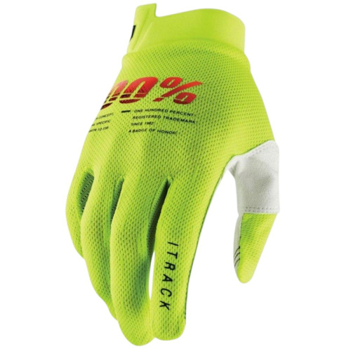 100% Мотоперчатки текстильные ITrack Fluo/Yellow в Хабаровске