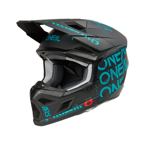 Oneal Шлем кроссовый 3Series Static черный/бирюзовый в Хабаровске