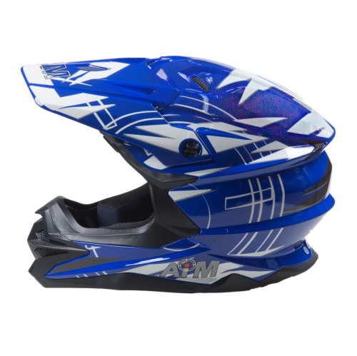 AiM Шлем кроссовый JK803S Blue/White в Хабаровске
