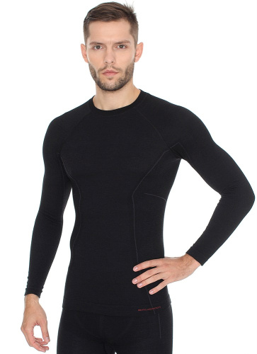 Brubeck Футболка мужская Active Wool Черный в Хабаровске